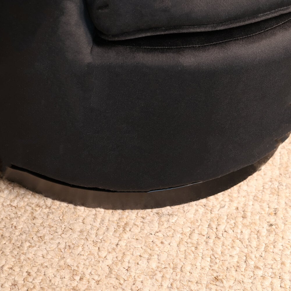 Fauteuil Daphne velvet zwart draaibare fauteuil Fauteuil Daphne velvet zwart draaibare fauteuil