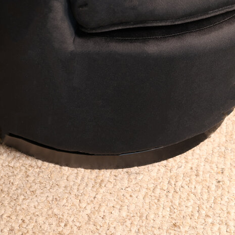 Lizzely Garden & Living Fauteuil Daphne velvet zwart draaibare fauteuil Lizzely Garden & Living Fauteuil Daphne velvet zwart draaibare fauteuil