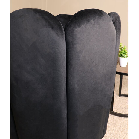 Lizzely Garden & Living Fauteuil Daphne velvet zwart draaibare fauteuil Lizzely Garden & Living Fauteuil Daphne velvet zwart draaibare fauteuil