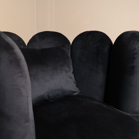 Lizzely Garden & Living Fauteuil Daphne velvet zwart draaibare fauteuil Lizzely Garden & Living Fauteuil Daphne velvet zwart draaibare fauteuil