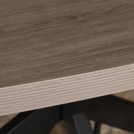 Lizzely Garden & Living Eettafel ovaal melamine 240cm Tommy grijs ovale tafel