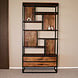 Lizzely Garden & Living Kast bruin industrieel Xavi mangohout 180cm hoog vakkenkast wandkast Lizzely Garden & Living Kast bruin industrieel Xavi mangohout 180cm hoog vakkenkast wandkast