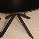 Lizzely Garden & Living Eettafel rond visgraat Ozzy zwart 120cm ronde tafel