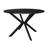 Lizzely Garden & Living Eettafel rond visgraat Ozzy zwart 120cm ronde tafel