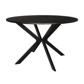 Lizzely Garden & Living Eettafel rond visgraat Ozzy zwart 120cm ronde tafel