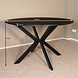 Lizzely Garden & Living Eettafel rond visgraat Ozzy zwart 120cm ronde tafel