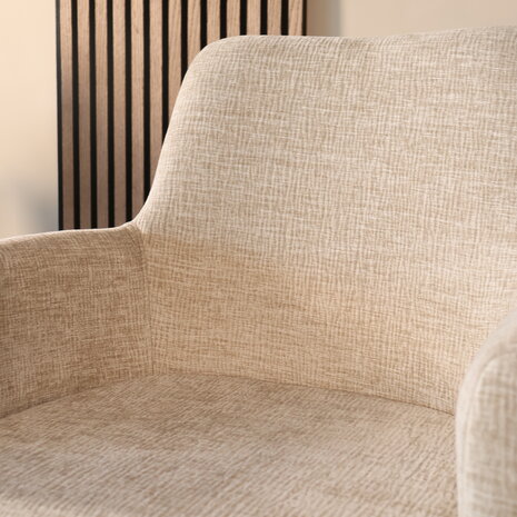 Lizzely Garden & Living Eetkamerstoel draaibaar met armleuning Nola taupe