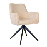 Lizzely Garden & Living Eetkamerstoel draaibaar met armleuning Nola taupe