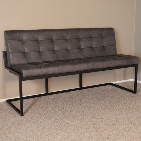 Lizzely Garden & Living Eetkamerbank 160cm Vito antraciet microvezel Lizzely Garden & Living Eetkamerbank 160cm Vito antraciet microvezel