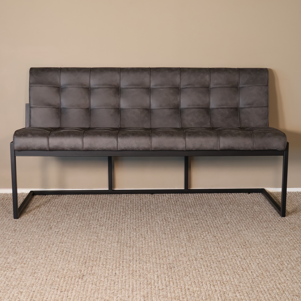 Eetkamerbank 160cm Vito antraciet microvezel Eetkamerbank 160cm Vito antraciet microvezel
