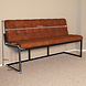 Lizzely Garden & Living Eetkamerbank 160cm Vito cognac microvezel
