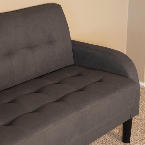 Lizzely Garden & Living Zitbank 2 zits Ghislaine bankje grijs bankstel 120cm stof bank Lizzely Garden & Living Zitbank 2 zits Ghislaine bankje grijs bankstel 120cm stof bank