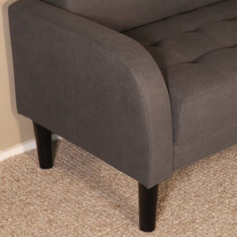 Lizzely Garden & Living Zitbank 2 zits Ghislaine bankje grijs bankstel 120cm stof bank Lizzely Garden & Living Zitbank 2 zits Ghislaine bankje grijs bankstel 120cm stof bank