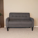 Lizzely Garden & Living Zitbank 2 zits Ghislaine bankje grijs bankstel 120cm stof bank Lizzely Garden & Living Zitbank 2 zits Ghislaine bankje grijs bankstel 120cm stof bank