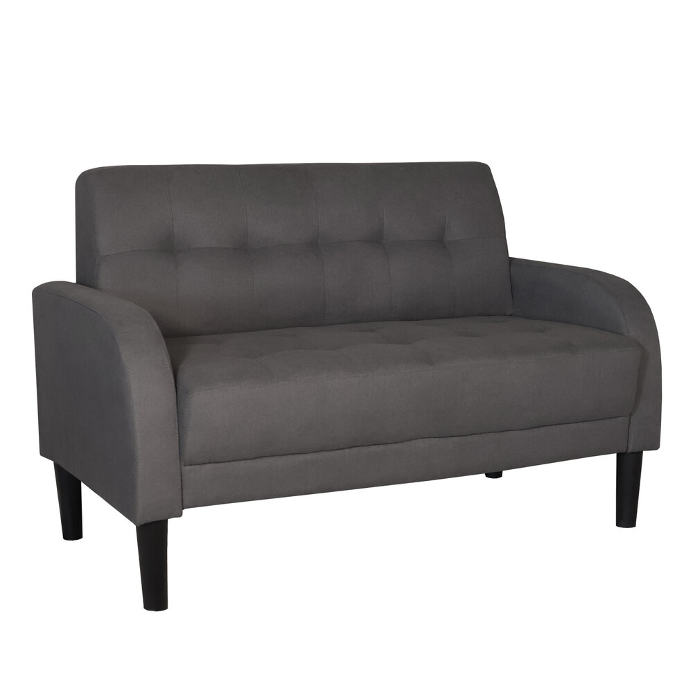 Zitbank 2 zits Ghislaine bankje grijs bankstel 120cm stof bank Zitbank 2 zits Ghislaine bankje grijs bankstel 120cm stof bank