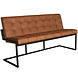 Lizzely Garden & Living Eetkamerbank 160cm Vito bruin microvezel