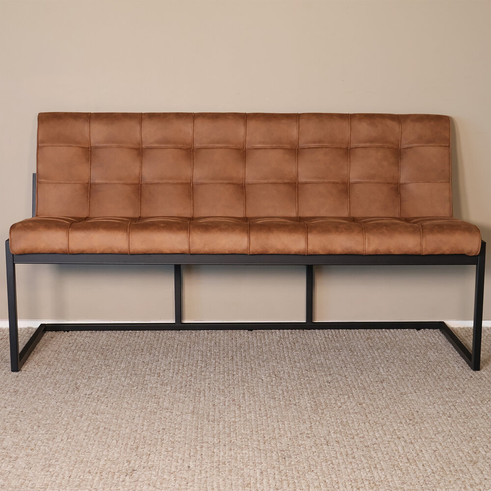 Eetkamerbank 160cm Vito bruin microvezel