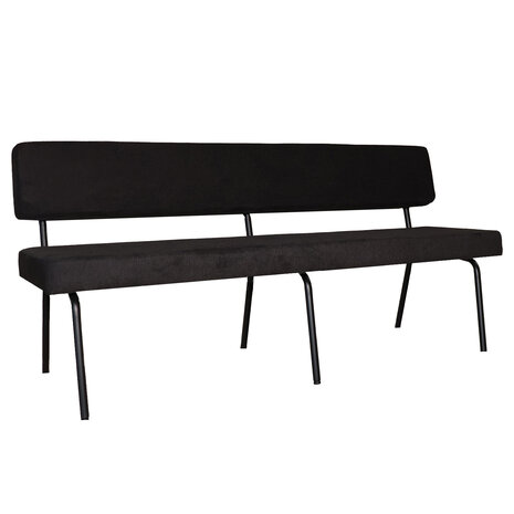Lizzely Garden & Living Eetkamerbank 180cm Wendy zwart stof Lizzely Garden & Living Eetkamerbank 180cm Wendy zwart stof