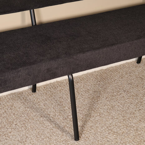 Lizzely Garden & Living Eetkamerbank 180cm Wendy zwart stof Lizzely Garden & Living Eetkamerbank 180cm Wendy zwart stof