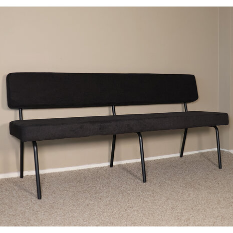 Lizzely Garden & Living Eetkamerbank 180cm Wendy zwart stof Lizzely Garden & Living Eetkamerbank 180cm Wendy zwart stof