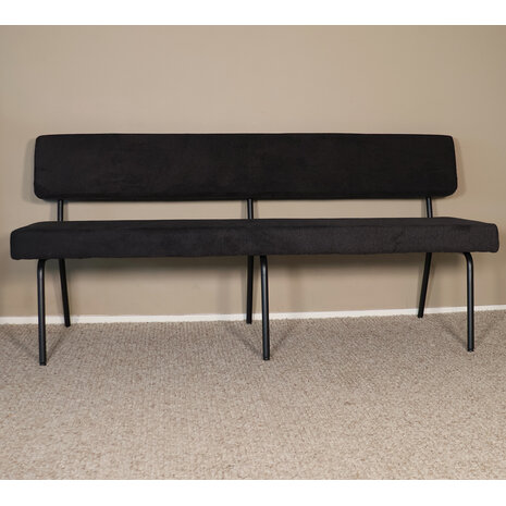 Lizzely Garden & Living Eetkamerbank 180cm Wendy zwart stof Lizzely Garden & Living Eetkamerbank 180cm Wendy zwart stof