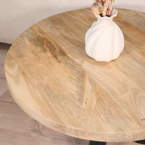 Lizzely Garden & Living Salontafel rond mangohout 70cm Jesse lichtbruin Lizzely Garden & Living Salontafel rond mangohout 70cm Jesse lichtbruin