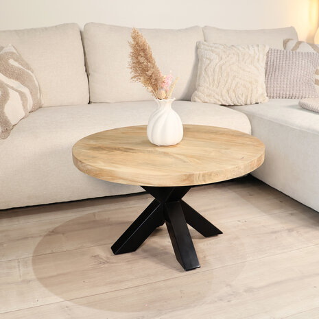 Lizzely Garden & Living Salontafel rond mangohout 70cm Jesse lichtbruin Lizzely Garden & Living Salontafel rond mangohout 70cm Jesse lichtbruin