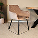 Lizzely Garden & Living Eetkamerstoel met armleuning Yurgan velvet champagne eetstoel Lizzely Garden & Living Eetkamerstoel met armleuning Yurgan velvet champagne eetstoel