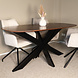 Lizzely Garden & Living Eettafel deens ovaal mangohout 160cm Austin walnoot bruin ovale tafel duurzaam mango eetkamertafel Lizzely Garden & Living Eettafel deens ovaal mangohout 160cm Austin walnoot bruin ovale tafel duurzaam mango eetkamertafel