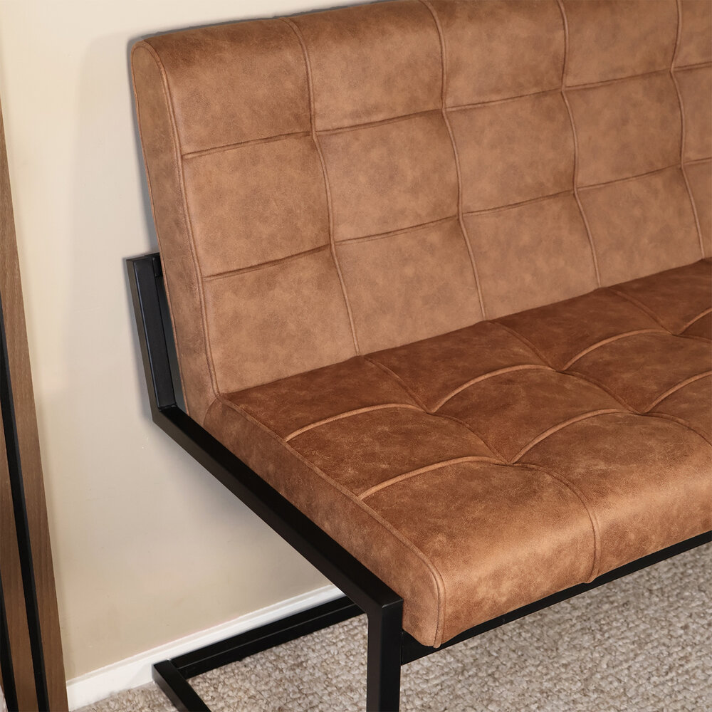 Eetkamerbank 180cm Vito bruin microvezel
