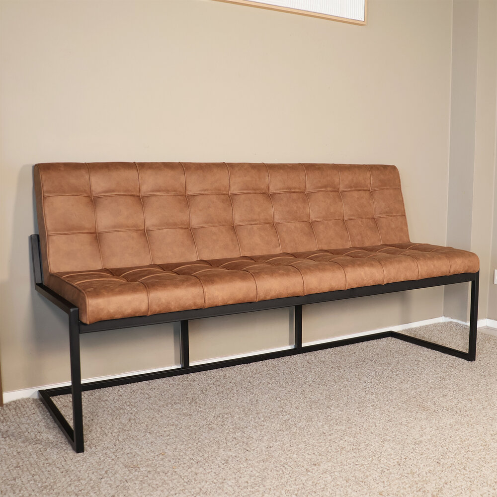 Eetkamerbank 180cm Vito bruin microvezel