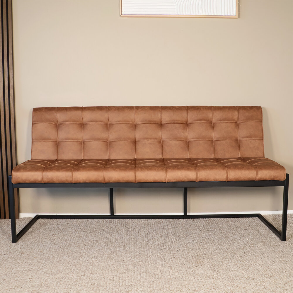 Eetkamerbank 180cm Vito bruin microvezel