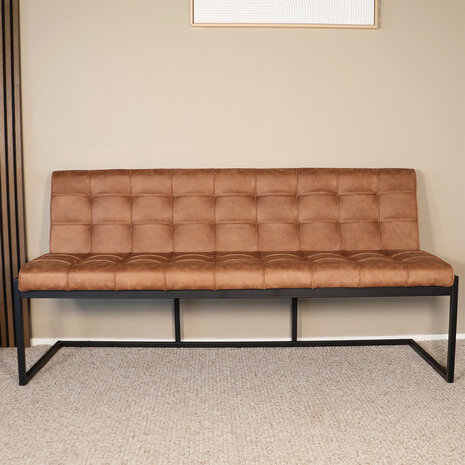 Lizzely Garden & Living Eetkamerbank 180cm Vito bruin microvezel