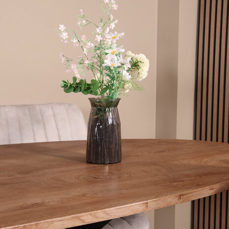 Lizzely Garden & Living Eettafel ovaal visgraat 210cm Obie bruin ovale tafel Lizzely Garden & Living Eettafel ovaal visgraat 210cm Obie bruin ovale tafel