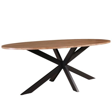 Lizzely Garden & Living Eettafel ovaal visgraat 210cm Obie bruin ovale tafel Lizzely Garden & Living Eettafel ovaal visgraat 210cm Obie bruin ovale tafel