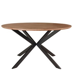 Lizzely Garden & Living Eettafel rond Ronsi bruin 140cm ronde tafel