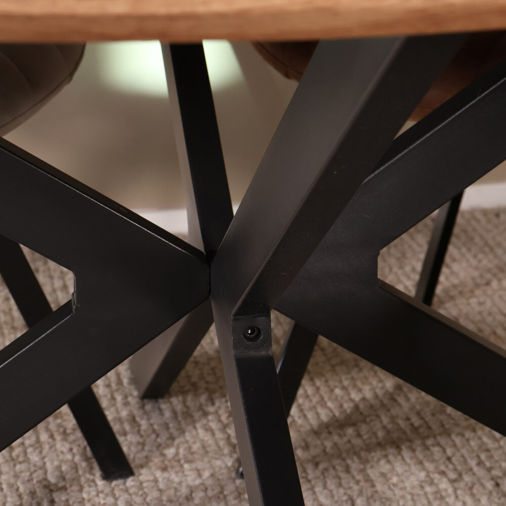 Eettafel rond Ronsi bruin 140cm ronde tafel