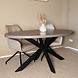 Lizzely Garden & Living Eettafel ovaal melamine 160cm Tommy grijs ovale tafel