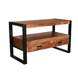 Lizzely Garden & Living Tv meubel bruin mangohout 100cm Linde Lizzely Garden & Living Tv meubel bruin mangohout 100cm Linde
