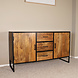 Lizzely Garden & Living Dressoir mangohout Daan ladekast industrieel 150cm duurzaam mango kast Lizzely Garden & Living Dressoir mangohout Daan ladekast industrieel 150cm duurzaam mango kast