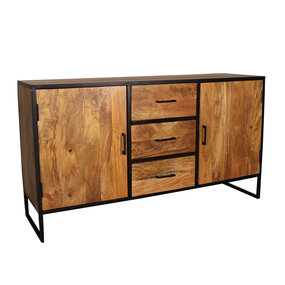 Lizzely Garden & Living Dressoir mangohout Daan ladekast industrieel 150cm duurzaam mango kast Lizzely Garden & Living Dressoir mangohout Daan ladekast industrieel 150cm duurzaam mango kast