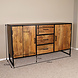 Lizzely Garden & Living Dressoir mangohout Daan ladekast industrieel 150cm duurzaam mango kast Lizzely Garden & Living Dressoir mangohout Daan ladekast industrieel 150cm duurzaam mango kast