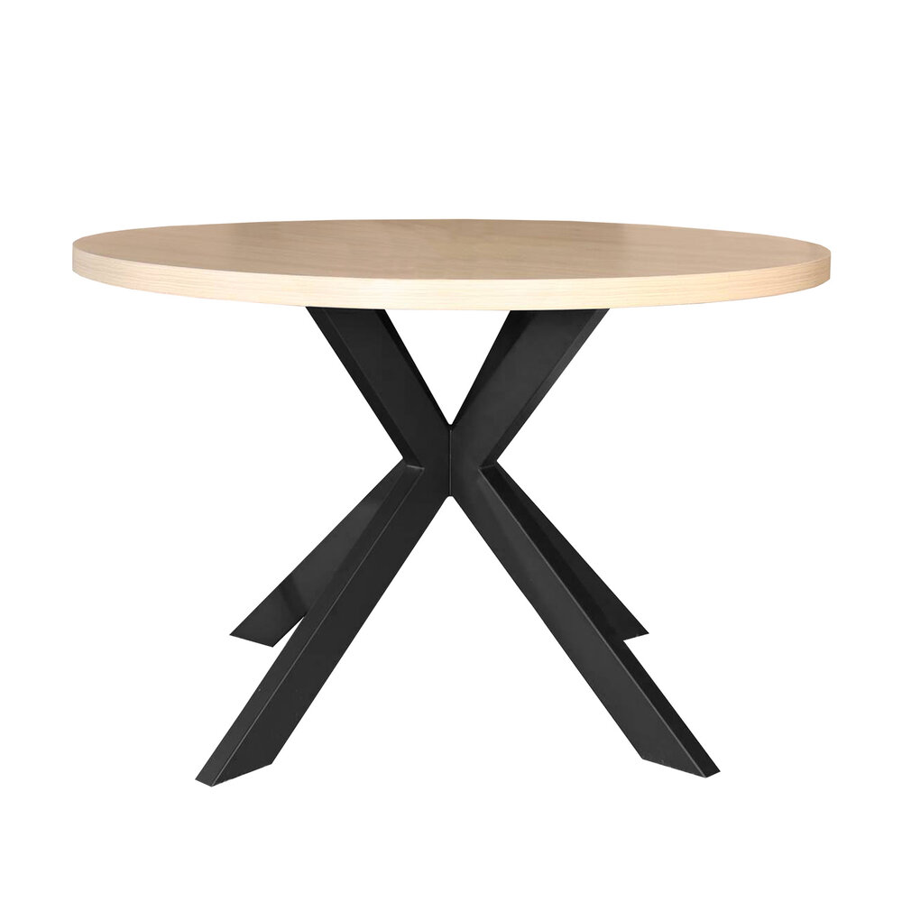 Eettafel rond melamine 120cm Sanne lichtbruin ronde tafel Eettafel rond melamine 120cm Sanne lichtbruin ronde tafel