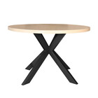 Eettafel rond melamine 120cm Sanne lichtbruin ronde tafel Eettafel rond melamine 120cm Sanne lichtbruin ronde tafel