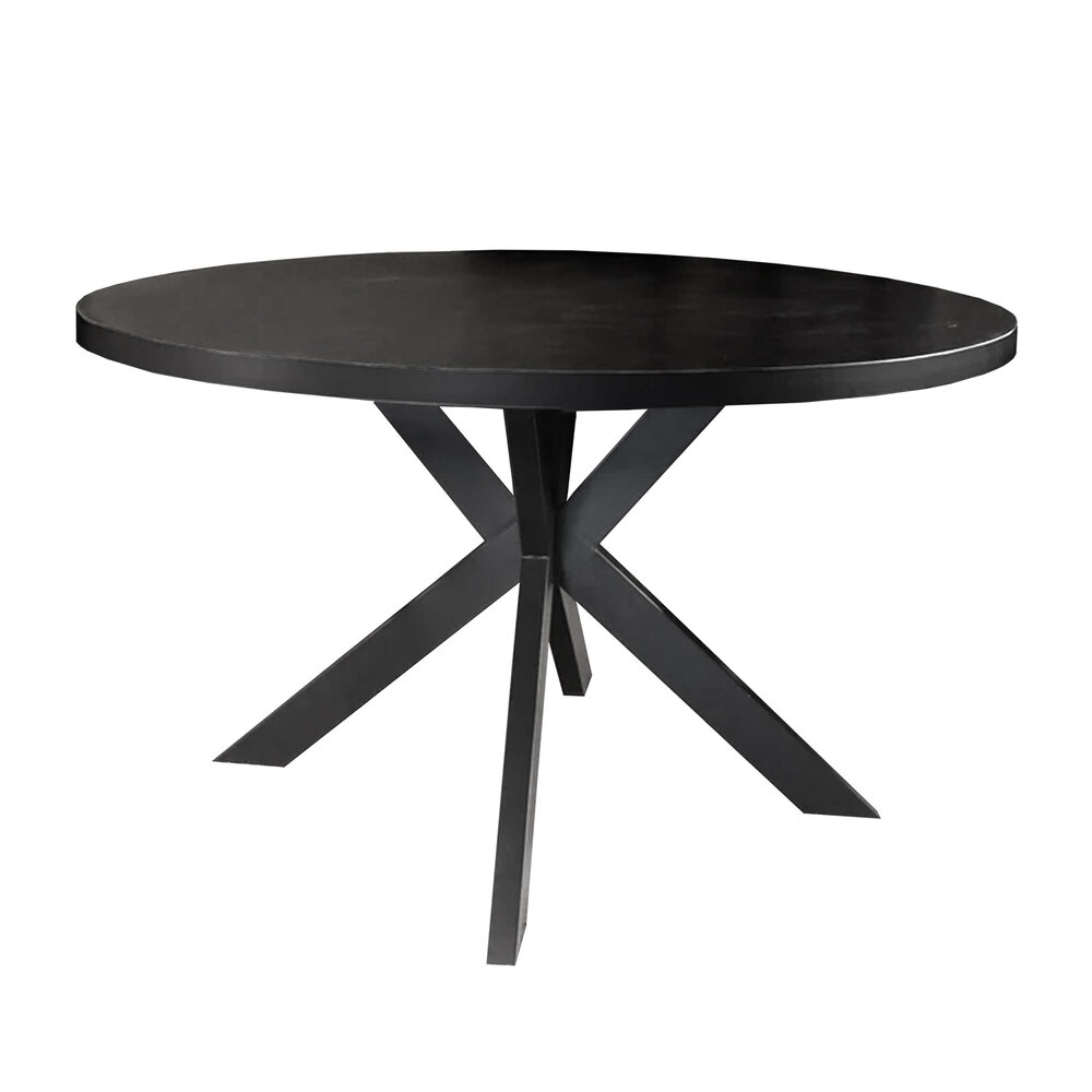 Eettafel rond melamine 130cm Sanne zwart ronde tafel Eettafel rond melamine 130cm Sanne zwart ronde tafel