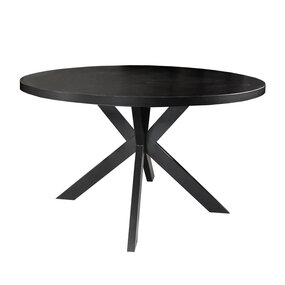 Lizzely Garden & Living Eettafel rond melamine 130cm Sanne zwart ronde tafel