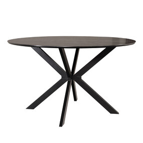 Lizzely Garden & Living Eettafel rond Ronsi zwart 130cm ronde tafel