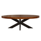 Salontafel ovaal mangohout 130cm Jimmy bruin Salontafel ovaal mangohout 130cm Jimmy bruin