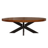Lizzely Garden & Living Salontafel ovaal mangohout 130cm Jimmy bruin