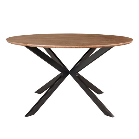 Lizzely Garden & Living Eettafel rond Ronsi bruin 140cm ronde tafel